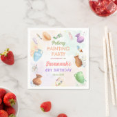 Pottery Painting Birthday スタンダードカクテルナプキン (インサイチュ)
