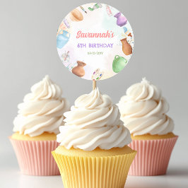 Pottery Painting Birthday ラウンドシール