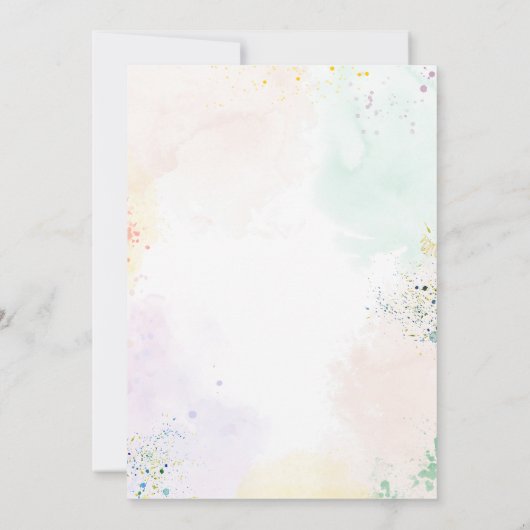 Pottery Painting Birthday Invitation 招待状 (裏面)