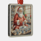 Pottery Painting Santa Claus  メタルオーナメント (右)