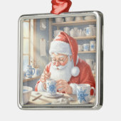 Pottery Painting Santa Claus  メタルオーナメント (左)