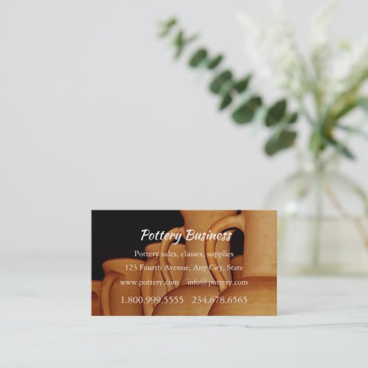 Pottery Sales, Classes, Supplies Business Custom 名刺 (スタンド正面)