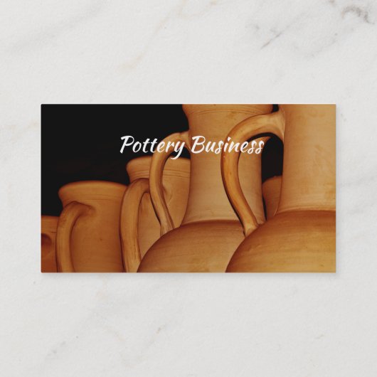 Pottery Sales, Classes, Supplies Business Custom 名刺 (裏面)