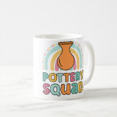 Pottery Squad Funny Matching For Girls Pottery コーヒーマグカップ (正面右)