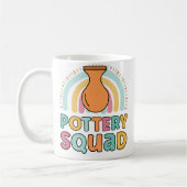 Pottery Squad Funny Matching For Girls Pottery コーヒーマグカップ (左)