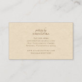 Pottery Studio Boho Terracotta Sand 名刺 (裏面)