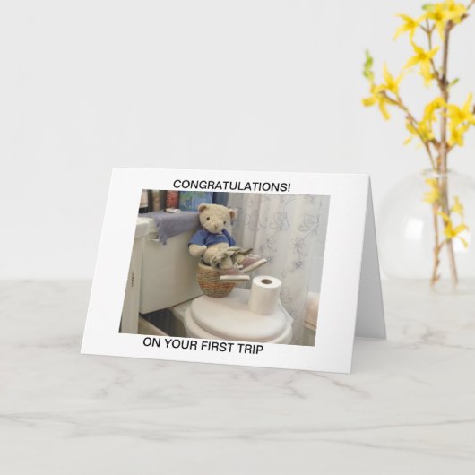 Pottyのテディ カード (黄色い花)