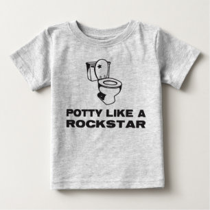 Pottyはロックスターのワイシャツを好みます ベビーTシャツ