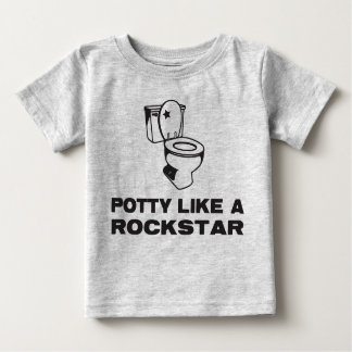 Pottyはロックスターのワイシャツを好みます ベビーTシャツ
