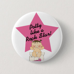 Pottyはロックスターの女の子を好みます 缶バッジ