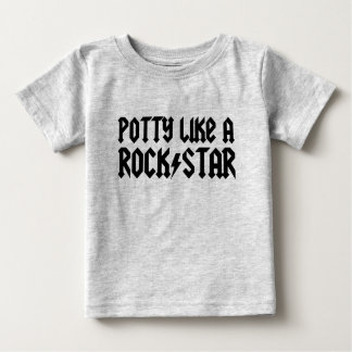Pottyはロックスターを好みます ベビーTシャツ
