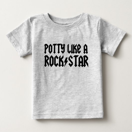 Pottyはロックスターを好みます ベビーTシャツ (正面)