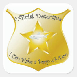 Pottyトレーニングウンチ～A～Dooステッカーバッジ スクエアシール