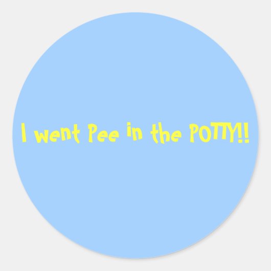 Pottyトレーニングシール ラウンドシール (正面)