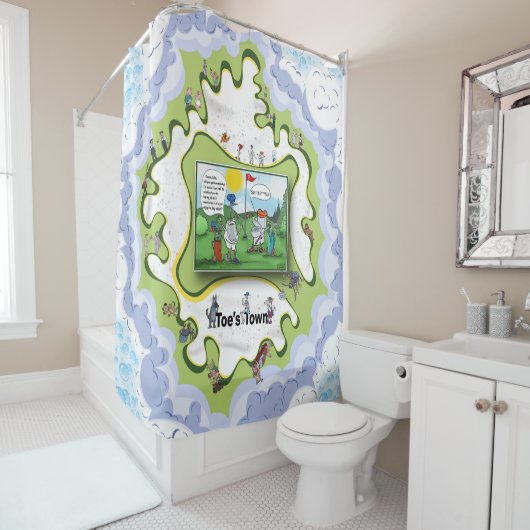 Potty Mouth | Satirical Humor シャワーカーテン (インサイチュ)