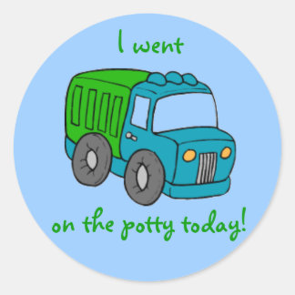 Potty Training Reward Sticker--Truck ラウンドシール