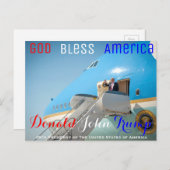 POTUSドナルドトランプ米空軍を振る ポストカード (正面/裏面)