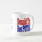 POTUS 最高の Ever Donald Trump red blue コーヒーマグカップ (正面右)