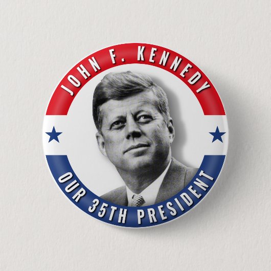 POTUS JFK John F Kennedyの第35大統領の記念物 缶バッジ (正面)