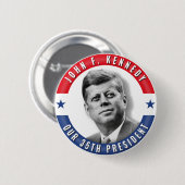 POTUS JFK John F Kennedyの第35大統領の記念物 缶バッジ (正面&裏面)