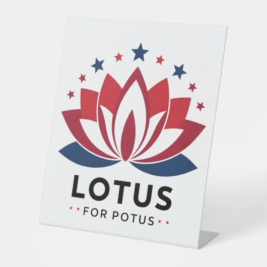 POTUS Kamala Harris 2024用ロータス 台座サイン (正面)
