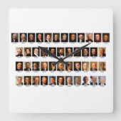 POTUS Portraits Wall Clock スクエア壁時計 (正面)