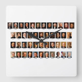 POTUS Portraits Wall Clock スクエア壁時計