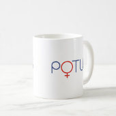 POTUS Tシャツ女性社長マダム コーヒーマグカップ (正面右)