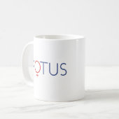 POTUS Tシャツ女性社長マダム コーヒーマグカップ (正面左)