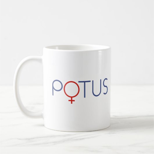 POTUS Tシャツ女性社長マダム コーヒーマグカップ (左)