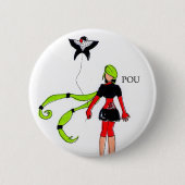 Pou 缶バッジ (正面)