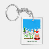 Pou_Christmas キーホルダー (正面左)