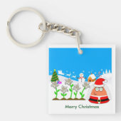 Pou_Christmas キーホルダー (正面)
