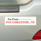 POUGHKEEPSIEの出身だ バンパーステッカー (車上)