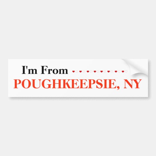 POUGHKEEPSIEの出身だ バンパーステッカー (正面)