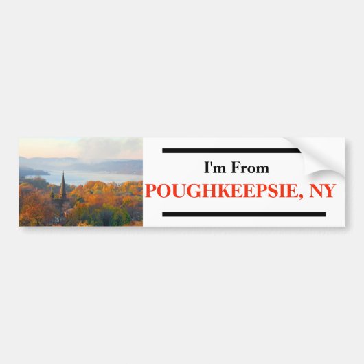 POUGHKEEPSIEの出身だ バンパーステッカー (正面)