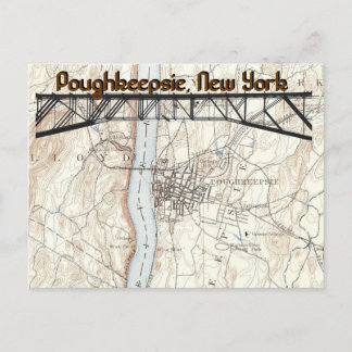 Poughkeepsie, New York Historic Mapはがき ポストカード