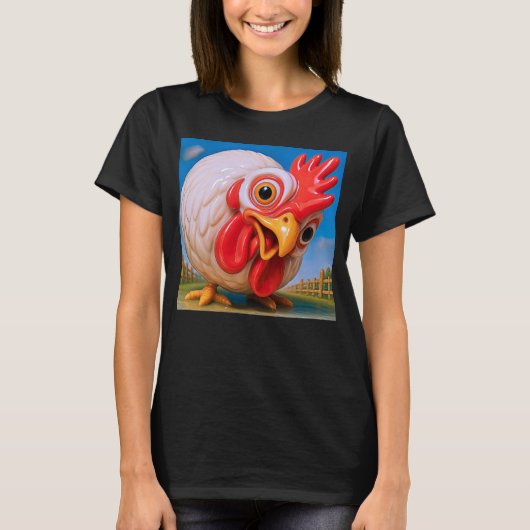 Poule caricaturale tシャツ (正面)