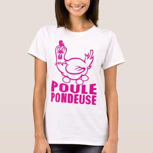 poule pondeuse oeufs citation expression tシャツ (正面)