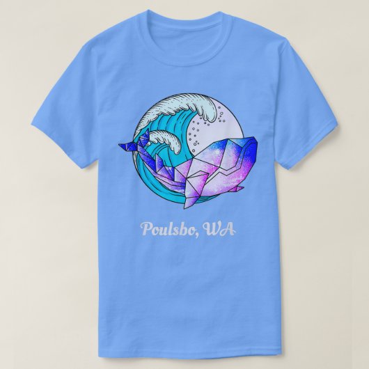 Poulsbo Wa Japanese Paint Geometric Orca Killer Wh Tシャツ (デザイン正面)