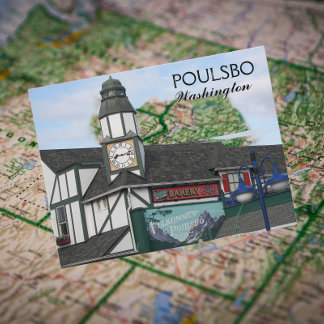 Poulsbo, Washington Little Norway旅行写真 ポストカード