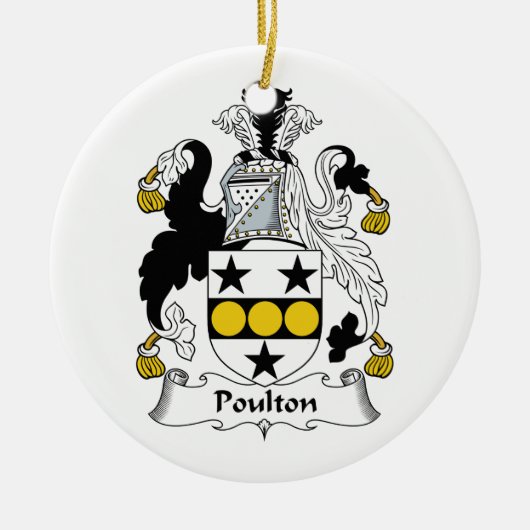 Poultonの家紋 セラミックオーナメント (正面)