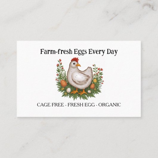 Poultry Chicken Duck Egg Farm 名刺 (裏面)