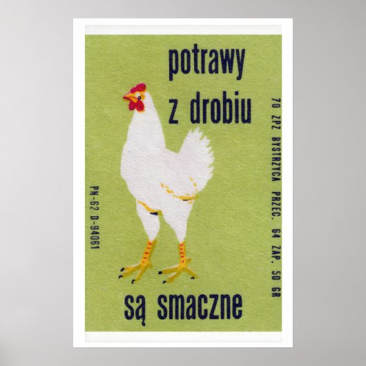 Poultry is Delicious! - Matchbox Print - Aesthetic ポスター (正面)