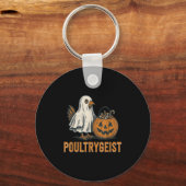 Poultrygeist Chicken Ghost Pumpkin Costume Hallowe キーホルダー (正面)