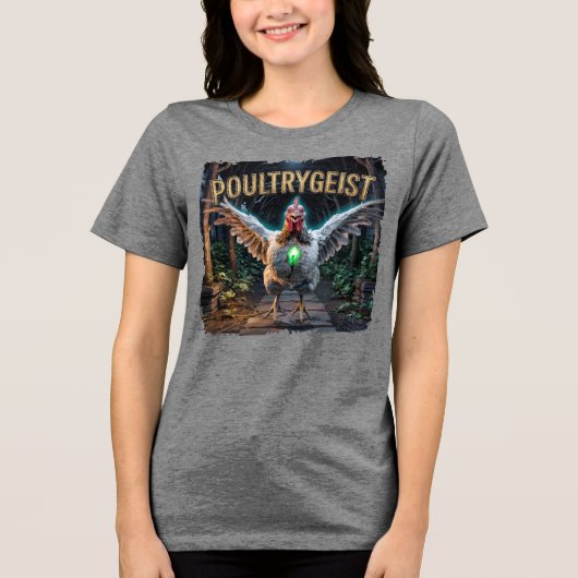 Poultrygeist Photographic – Poultry Poltergeist トライブレンドTシャツ (正面)