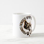 Pounce Fierce Collection–猫好きのためのモチベーション コーヒーマグカップ (正面右)