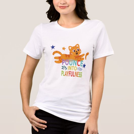 “Pounce on the Awesome – Catitude Tee” トライブレンドＴシャツ (正面)