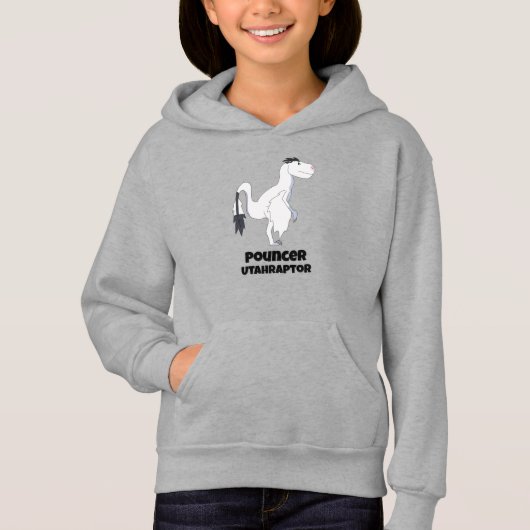 Pouncer the Utahraptor Kids Hoodie (正面)