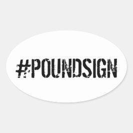 #POUNDSIGNステッカー 楕円形シール